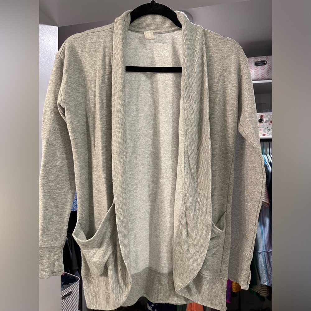 Athleta Wrap n Roll Girl Gray Cardigan Size XL 14